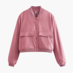 Women's Utility Bomber Jacket with Large Pockets - Image 4