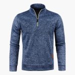 Men’s Pullover with Half-Zip Neckline and Long Sleeves - Image 4