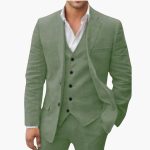 Men's Summer Suit Three-Piece with Vest, Jacket, and Pants - Image 6