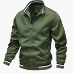 Men's Jacket with Ribbed Details and Front Zipper - Image 4