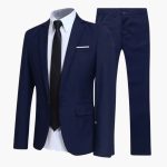 2-Piece Suit Set - Slim Fit Men's Suit for Business Look - Image 4