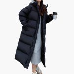 Women’s Long Down Coat with Hood - Image 2