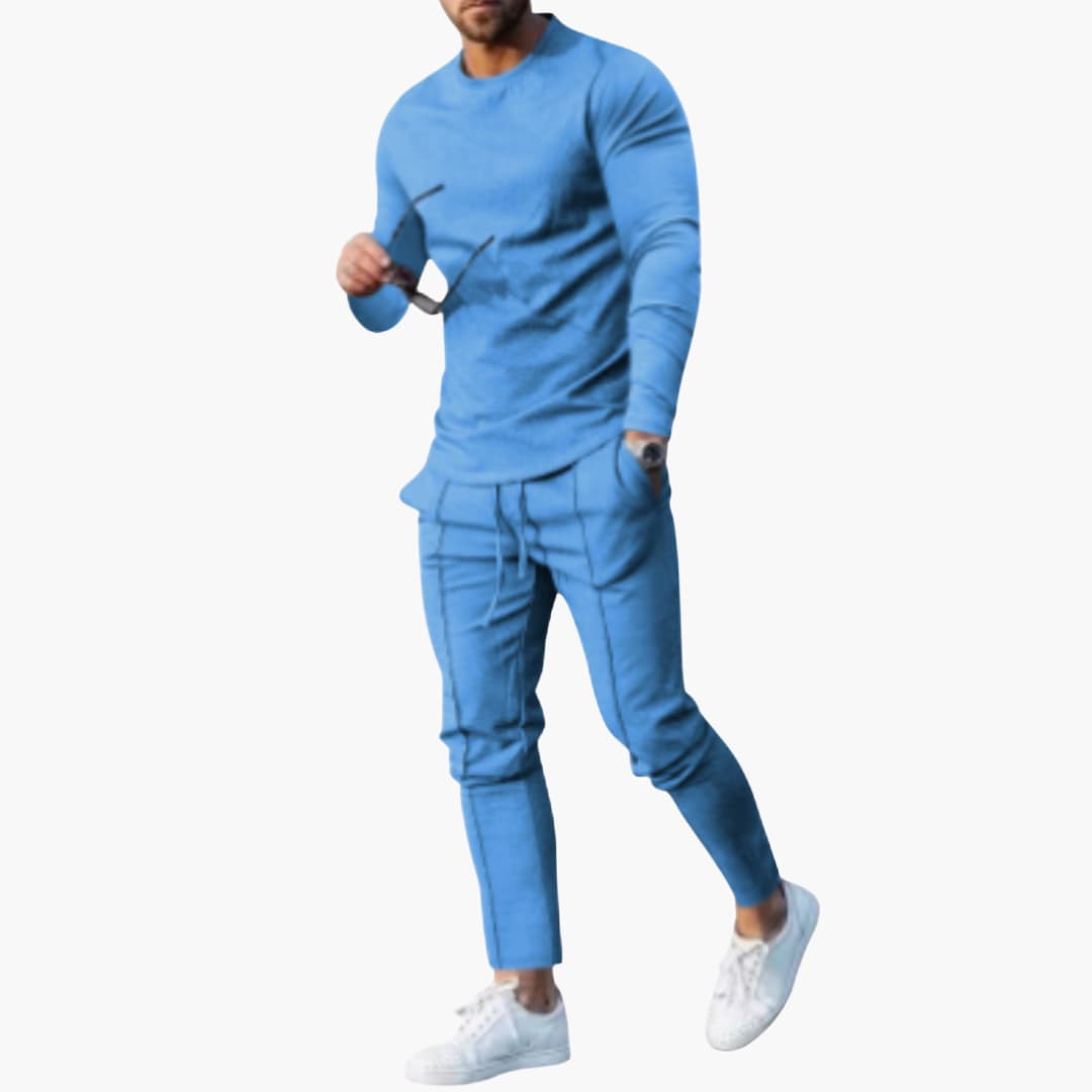 4_65_4acd341c-226a-4593-8aad-87e8282b119f.jpg Two-Piece Men's Set for Spring and Autumn with Long Sleeve Shirt - Image 1