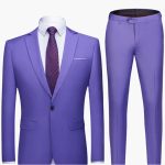 Men's Two-Piece Suit with Blazer and Flat Front Trousers - Image 4
