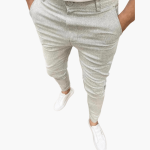 Men's Slim Fit Jogging Pants - Black Casual Pants - Image 4