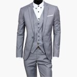 Elegant Slim Fit Suit - Modern Look for Men at Weddings - Image 2
