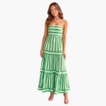 Maxi Dress for Women - Striped Summer Dress with Straps