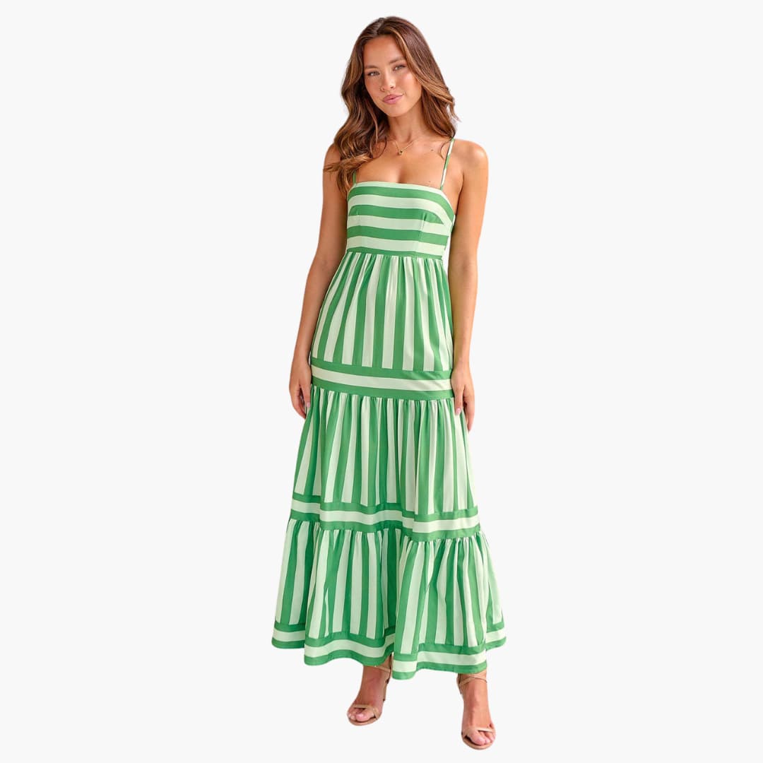 4_6bc070d8-fd5e-44fa-affc-50a236f3d87c.jpg Maxi Dress for Women - Striped Summer Dress with Straps - Image 1