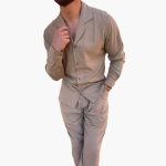 Men's Summer Two-Piece Set with Shirt and Elastic Pants - Image 2