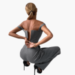 Pantsuit with Corset Blazer for Women – Tailored and Elegant - Image 4