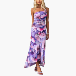 One Shoulder Floral Dress for Women - Elegant Summer Dress - Image 4