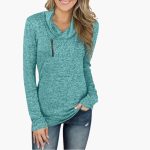 Women's Sweater with Collar and Zipper Combines Style and Function - Image 3