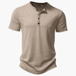 Comfortable Henley Shirt for Men – Short-Sleeved & Summery - Image 4
