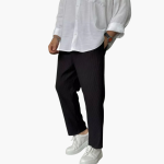 Men's High-Waisted Wide-Leg Trousers - Image 4