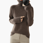 Turtleneck Knit Sweater for Women – Winter Sweater with Long Sleeves - Image 4