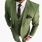 Slim Fit Suit Set - 3-Piece Men's Suit for Wedding Event
