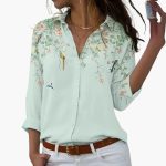 Flower Colorblock Blouse for Women - Stylish & Comfortable - Image 4