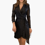 Sequin Wrap Dress for Women – Festive & Elegant - Image 4