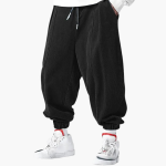 Men's Corduroy Pants with Waistband and Drawstring and Cuffs - Image 4