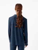 Women's Bamboo Rib-Knit Classic Long Sleeve Pajama Top - Last Chance - Image 25