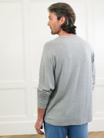Men's Bamboo Stretch-Knit Long Sleeve Pajama Set - Image 15