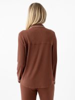 Women's Bamboo Rib-Knit Classic Long Sleeve Pajama Top - Last Chance - Image 19