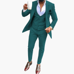 Men's Suit Set with Vest and Breathable Blazer - Image 4