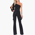 Elegant Jumpsuit for Women – One-Shoulder & Tailored - Image 4