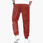 Men's Corduroy Pants with Waistband and Side Pockets - Image 4