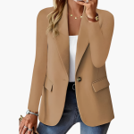 Women’s Blazer with Notched Lapel and Button Front - Image 5