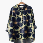 Long-Sleeve Summer Blouse with Floral Print for Women - Image 2
