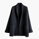 Women’s Cardigan with V Neck and Patch Pockets - Image 5