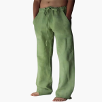 Men's Linen Casual Pants with Drawstring for Summer - Image 4