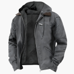 Men's Outdoor Jacket with Hood and Zipper - Image 4