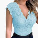 Lace Bodysuit for Women – Sexy Floral Lace Top - Image 4