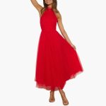 Women's Tulle Dress with Halter Neck – Elegant Party Dress - Image 10