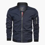 Men's jacket with front zipper and arm pocket - Image 2