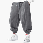 Men's Corduroy Pants with Waistband and Drawstring and Cuffs - Image 5