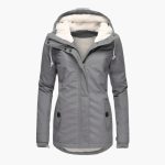 Women's Winter Jacket with Hood, Lining, and Zipper - Image 3