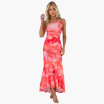 One Shoulder Floral Dress for Women - Elegant Summer Dress - Image 5