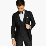 Men's Three-Piece Suit with Vest and Tailored Trousers