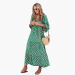 Boho Maxi Dress for Women - Floral Pattern & Loose Fit