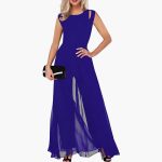 Elegant Women's Evening Dress with Slit – Black Maxi Dress - Image 3