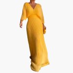 Elegant Dress – Women's Maxi Length Wedding Guest Dress - Image 2