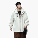 Men's Zip-Up Hoodie with Elastic Hem - Image 2