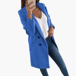 Women's Coat with Button Closure and Long Sleeves - Image 7