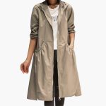 Women’s Hooded Trench Coat with Zipper - Image 2