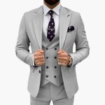 Men's Three-Piece Suit with Slim Fit for All Seasons - Image 3