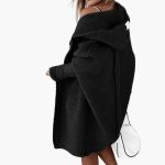 Women’s Knitted Cardigan with Hood and Open Front - Image 4