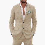 Men's Summer Suit with Lapel and Tailored Fit - Image 8